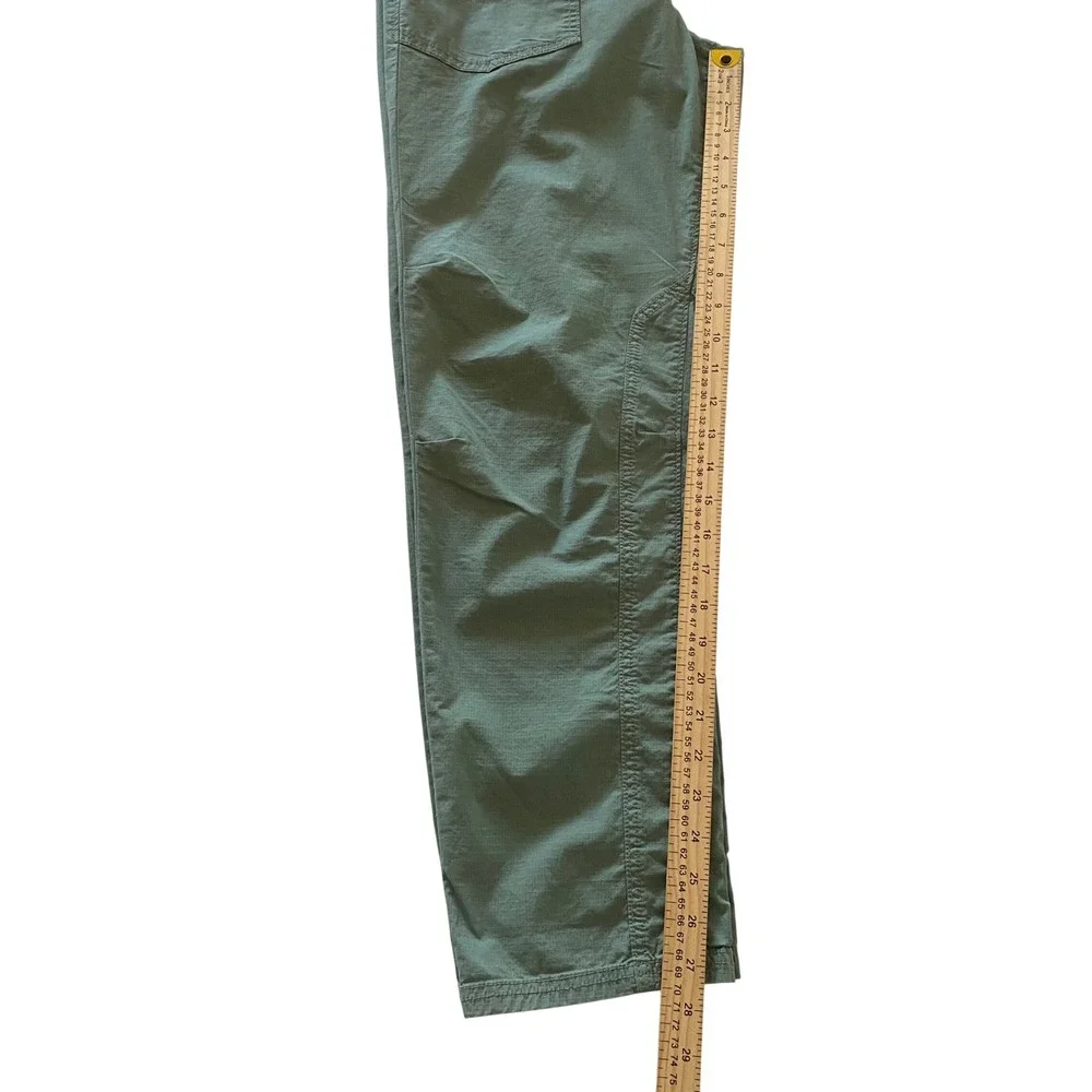 Pilcro Anthropologie Women's Green Utility Cargo Pants High Rise Tapered Size 29 - Picture 8 of 8